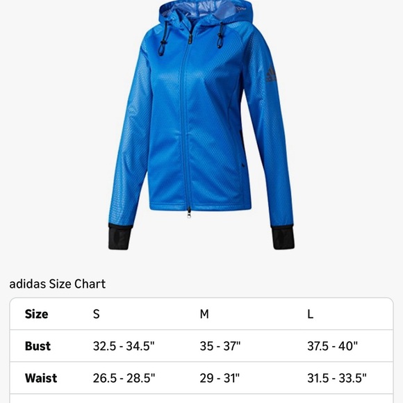 Adidas Women’s Training Climastrom Full Zip Jacket Blue M - Picture 4 of 11